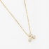 GR-01740 COLAR BANHADO A OURO 18K COM PINGENTE DE LETRA CRAVEJADO EM ZIRCÔNIAS