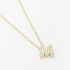GR-01740 COLAR BANHADO A OURO 18K COM PINGENTE DE LETRA CRAVEJADO EM ZIRCÔNIAS