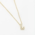 GR-01740 COLAR BANHADO A OURO 18K COM PINGENTE DE LETRA CRAVEJADO EM ZIRCÔNIAS
