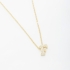 GR-01740 COLAR BANHADO A OURO 18K COM PINGENTE DE LETRA CRAVEJADO EM ZIRCÔNIAS