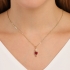 GR-01743 COLAR BANHADO A OURO 18K COM PINGENTE DE MENINA COM DETALHE EM ZIRCÔNIA E PÉROLA