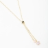 GR-01753 COLAR BANHADO A OURO 18K GRAVATA AJUSTÁVEL COM DETALHE DE FLOR EM ZIRCÔNIA