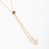 GR-01753 COLAR BANHADO A OURO 18K GRAVATA AJUSTÁVEL COM DETALHE DE FLOR EM ZIRCÔNIA