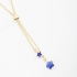 GR-01753 COLAR BANHADO A OURO 18K GRAVATA AJUSTÁVEL COM DETALHE DE FLOR EM ZIRCÔNIA