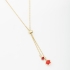 GR-01753 COLAR BANHADO A OURO 18K GRAVATA AJUSTÁVEL COM DETALHE DE FLOR EM ZIRCÔNIA