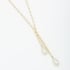 GR-01761 COLAR BANHADO A OURO 18K EM GRAVATA COM DETALHES OVAIS E PINGENTE EM GOTA