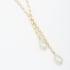 GR-01761 COLAR BANHADO A OURO 18K EM GRAVATA COM DETALHES OVAIS E PINGENTE EM GOTA