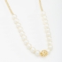 GR-01765 COLAR BANHADO A OURO 18K COM PÉROLAS DE 8 MM E ESFERA VAZADA CENTRAL