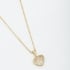 GR-01768 COLAR COM PINGENTE DE CORAÇÃO VAZADO E DETALHE LOVE EM ZIRCÔNIAS