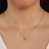 GR-01941-GARGANTILHA NOSSA SENHORA APARECIDA COM ZIRCONIAS AZUIS