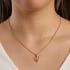 GR-01960 COLAR BANHADO A OURO 18K COM CORRENTE VENEZIANA E PINGENTE DE CORAÇÃO COM NOSSA SENHORA APARECIDA
