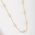 GR-01975 COLAR BANHADO A OURO 18K COM DETALHES EM ESFERAS OVAIS