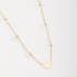 GR-02007 COLAR BANHADO A OURO 18K COM CORRENTE DE ESFERAS TEXTURIZADAS E PINGENTE DE CORAÇÃO