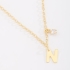 GR-02037 COLAR BANHADO A OURO 18K COM PINGENTE DE LETRA E DETALHE EM ZIRCÔNIA