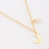 GR-02037 COLAR BANHADO A OURO 18K COM PINGENTE DE LETRA E DETALHE EM ZIRCÔNIA