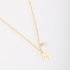 GR-02037 COLAR BANHADO A OURO 18K COM PINGENTE DE LETRA E DETALHE EM ZIRCÔNIA