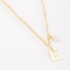 GR-02037 COLAR BANHADO A OURO 18K COM PINGENTE DE LETRA E DETALHE EM ZIRCÔNIA