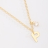 GR-02037 COLAR BANHADO A OURO 18K COM PINGENTE DE LETRA E DETALHE EM ZIRCÔNIA