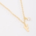 GR-02037 COLAR BANHADO A OURO 18K COM PINGENTE DE LETRA E DETALHE EM ZIRCÔNIA