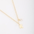 GR-02037 COLAR BANHADO A OURO 18K COM PINGENTE DE LETRA E DETALHE EM ZIRCÔNIA
