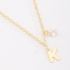 GR-02037 COLAR BANHADO A OURO 18K COM PINGENTE DE LETRA E DETALHE EM ZIRCÔNIA