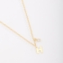 GR-02037 COLAR BANHADO A OURO 18K COM PINGENTE DE LETRA E DETALHE EM ZIRCÔNIA