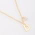 GR-02037 COLAR BANHADO A OURO 18K COM PINGENTE DE LETRA E DETALHE EM ZIRCÔNIA