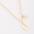 GR-02037 COLAR BANHADO A OURO 18K COM PINGENTE DE LETRA E DETALHE EM ZIRCÔNIA