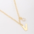 GR-02037 COLAR BANHADO A OURO 18K COM PINGENTE DE LETRA E DETALHE EM ZIRCÔNIA