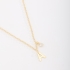 GR-02037 COLAR BANHADO A OURO 18K COM PINGENTE DE LETRA E DETALHE EM ZIRCÔNIA