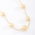 GR-02051 COLAR BANHADO A OURO 18K COM CORRENTE DELICADA E ESFERAS POLIDAS