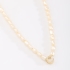 GR-02101 COLAR BANHADO A OURO 18K COM PÉROLAS BARROCAS E PINGENTE DE LETRA CRAVEJADO EM ZIRCÔNIAS