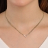 GR-02156 COLAR BANHADO A OURO 18K COM FITA LAMINADA E DETALHE FRONTAL CRAVEJADO