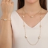 GR-02161 COLAR BANHADO A OURO 18K LONGO COM PÉROLAS ORGÂNICA