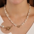 GR-02232 COLAR BANHADO A OURO 18K COM PÉROLAS OVAIS INTERCALADAS POR ESFERAS METÁLICAS