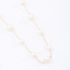 GR-02248 COLAR BANHADO A OURO 18K COM PÉROLAS INTERCALADAS EM CORRENTE DELICADA