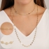 CH-0353 COLAR CHOKER BANHADO A OURO 18K COM DETALHES EM MINI FLORES VAZADAS