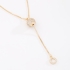 GR-02253 COLAR BANHADO A OURO 18K COM PINGENTE ESFERA EM ZIRCÔNIAS E DETALHE PENDENTE COM APLICAÇÃO EM ZIRCÔNIAS