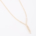 GR-02292 COLAR BANHADO A OURO 18K COM DESIGN EM FORMATO “Y” E DETALHES EM ZIRCÔNIAS
