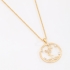 GR-002295 COLAR BANHADO A OURO 18K COM PINGENTE REDONDO COM FADA E DETALHES EM ZIRCÔNIAS
