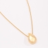 GR-02303 COLAR BANHADO A OURO 18K COM PINGENTE EM GOTA E DETALHES EM ZIRCÔNIAS.