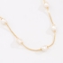 GR-02309 GARGANTILHA BANHADA A OURO 18K COM PÉROLAS DE CORAÇÃO