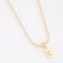 GR-02317 GARGANTILHA BANHADA A OURO 18K RIVIERA COM PINGENTE DE LETRA