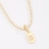 GR-02317 GARGANTILHA BANHADA A OURO 18K RIVIERA COM PINGENTE DE LETRA