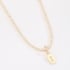 GR-02317 GARGANTILHA BANHADA A OURO 18K RIVIERA COM PINGENTE DE LETRA