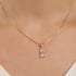 GR-02380 GARGANTILHA BANHADA A OURO 18K COM PINGENTE  DE MENINA E DETALHES EM ZIRCÔNIAS