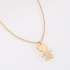 GR-02387 GARGANTILHA BANHADA A OURO 18K COM PINGENTE DE MENINA