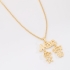 GR-02389 COLAR BANHADO A OURO 18K COM PINGENTE MÃE DE MENINA E MENINO