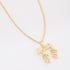 GR-02390 COLAR BANHADO A OURO 18K COM PINGENTE MÃE E DOIS MENINOS