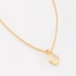 GR-03007 COLAR BANHADO A OURO 18K COM PINGENTE EM FORMATO DE MÃO DE FÁTIMA E DETALHE CENTRAL EM ZIRCÔNIA
